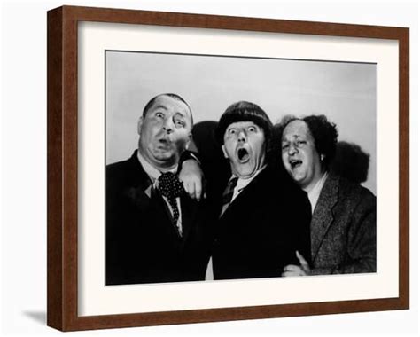 The Three Stooges Curly Howard Moe Howard Larry Fine 1940s Framed Art Print