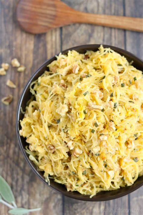 Microwave Spaghetti Squash With Sage Browned Butter And