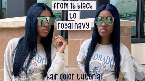 How to | Dye Wig from Black to Royal Navy Adore Hair Dye ...