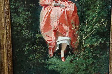 19th Century Important Italian Artis Oil Painting On Hardboard Girl In