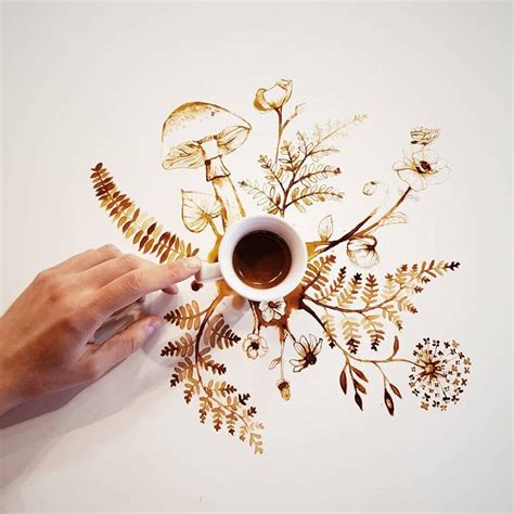 Spilled Coffee And Tea Turned Into Works Of Art Daniel Swanick