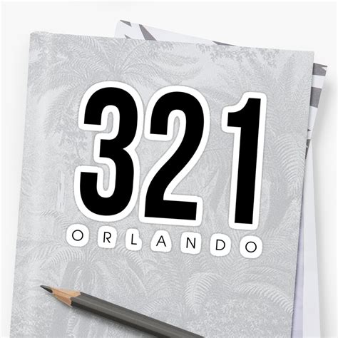 Orlando Fl 321 Area Code Sticker By Cartocreative Redbubble