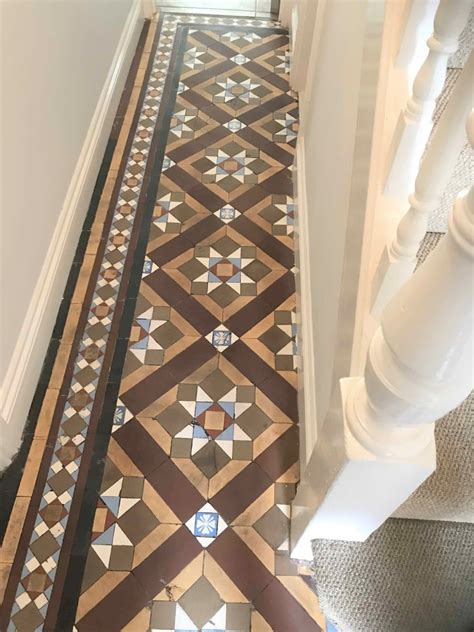 Victorian Tiled Hallway Floor Renovated In Swansea Tile Cleaners