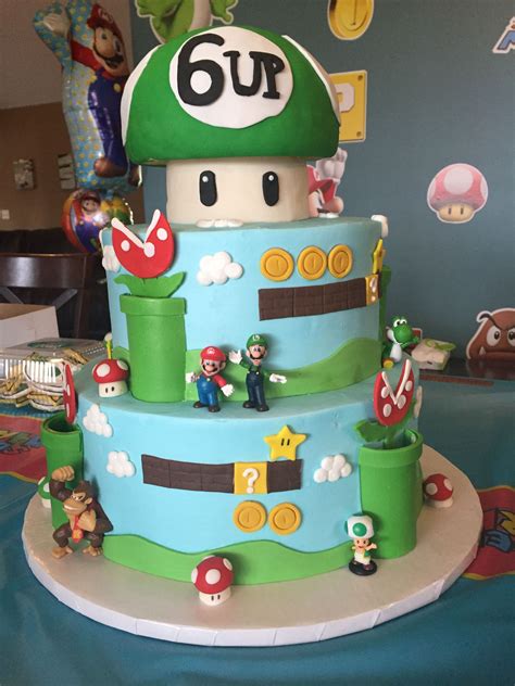 Mario Brothers Cake 6th Birthday Parties Birthday Party Mario