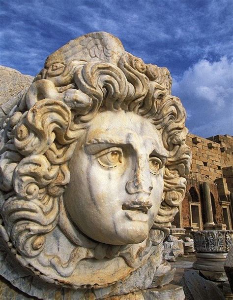 Medusas Head At Severan Forum In Leptis Magna Libya Roman Art