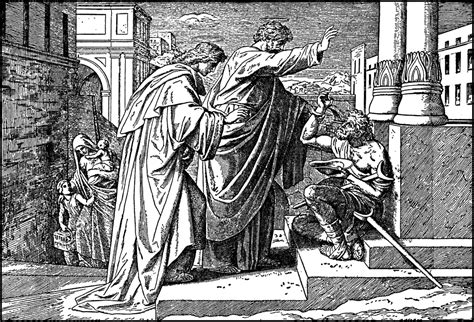 Peter Heals A Lame Beggar At The Temple Acts 31 310 Bible Blender