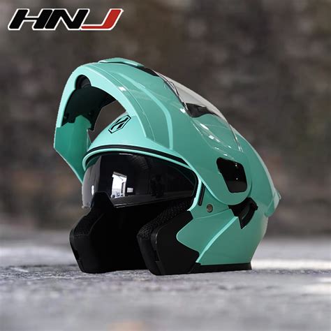 Hnj 937 Mens Full Face Motorcycle Helmet Dual Visor Modular Open Women