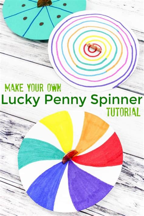 Make Your Own Lucky Penny Spinner Fine Motor Skills Stem