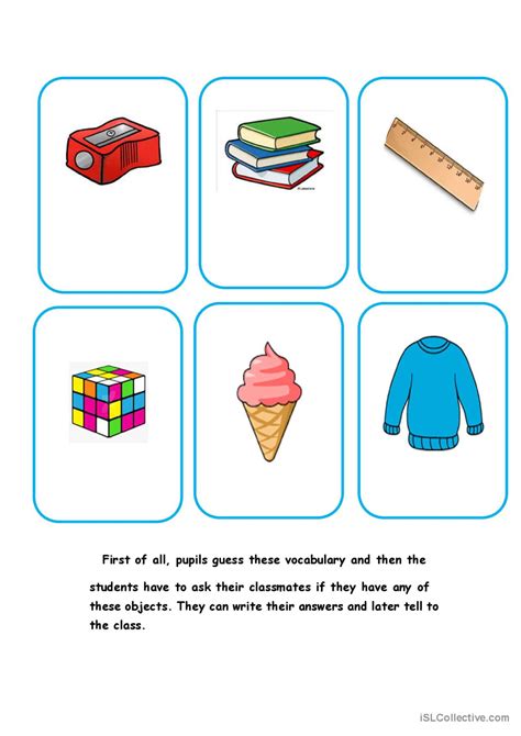 Game For Young Pupils English Esl Worksheets Pdf And Doc