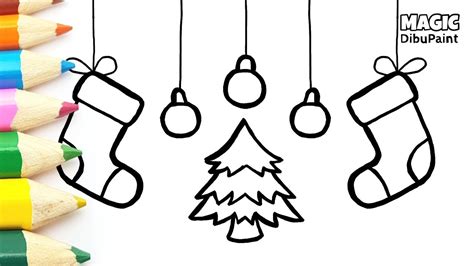 Dibujos De Navidad Cómo Dibujar Y Colorear Adornos Navideños Youtube