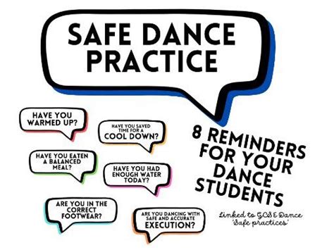 Safe Dance Practice Display Aqa Dance Teaching Resources