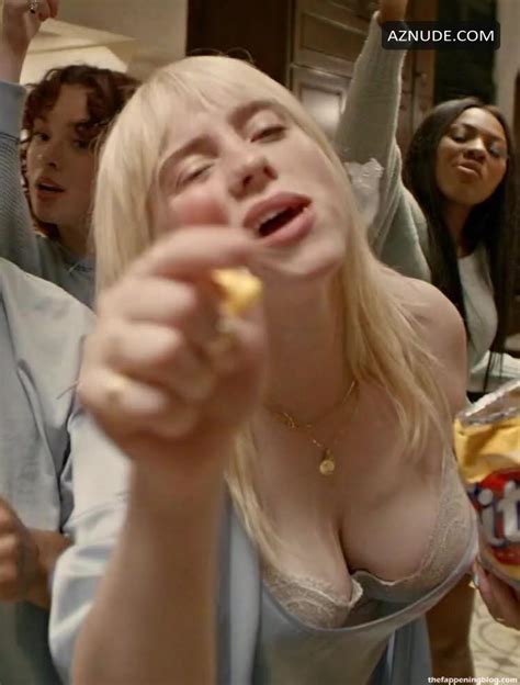 billie eilish sexy showing off her hot cleavage in her single lost cause aznude