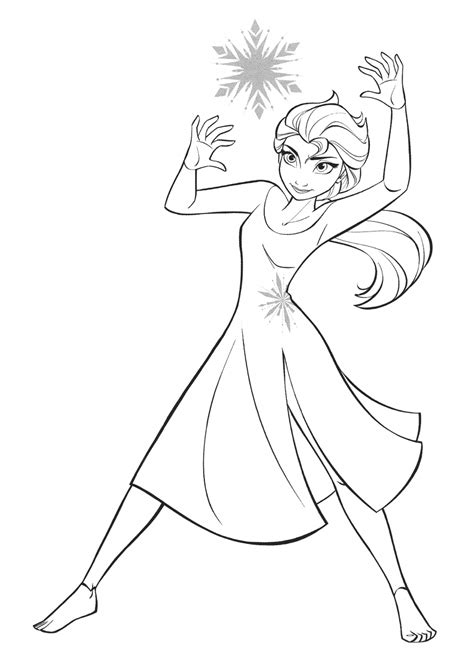 Elsa Cake Coloring Page Coloring Pages