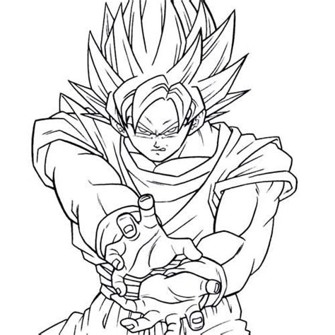Imagenes de dragon ball z goku para colorear. Dibujos de Goku y sus transformaciones para colorear ...