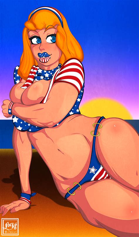 rule 34 1girls american flag american flag bikini beach bikini breasts daphne blake female