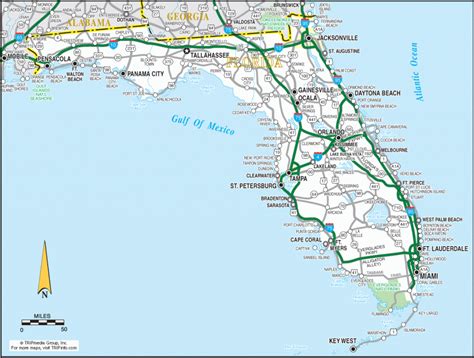 Detailed Road Map Of Florida Printable Maps
