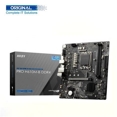 MSI PRO H610M B DDR4 12th Gen Micro ATX Motherboard