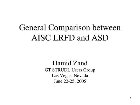 Ppt General Comparison Between Aisc Lrfd And Asd Powerpoint