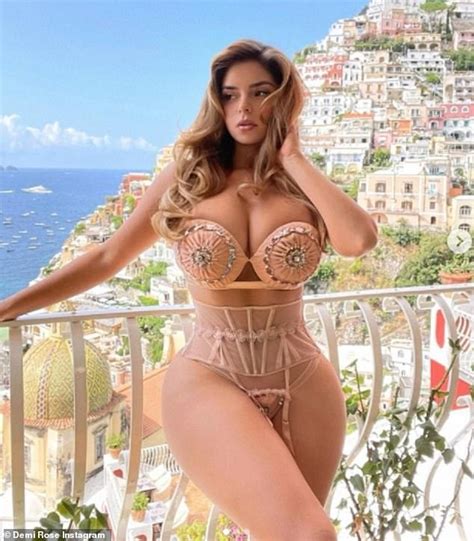 Demi Rose Stuns In Italy Flaunting Her Curves In A Bedazzled Bra And
