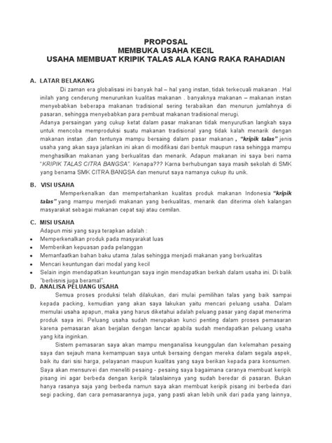 Contoh Proposal Sederhana Pdf