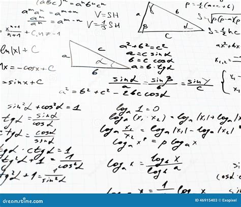 Trigonometry Math Equations And Formulas Stock Photo Image 46915403