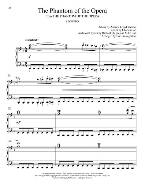 The Phantom Of The Opera Sheet Music Direct