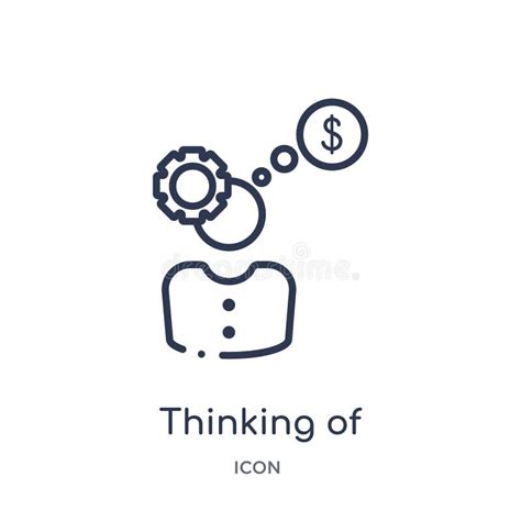 Linear Thinking Of Making Money Icon From Business Outline Collection