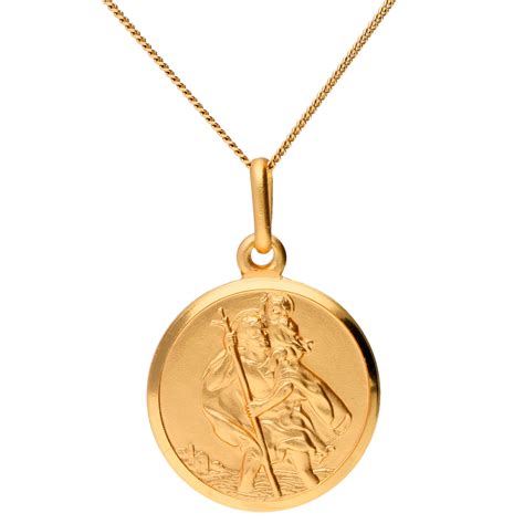 9ct gold st christopher pendant buy online free insured uk delivery