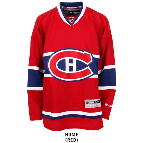 We offer a team name, player name, club logo, front back and shoulder numbers and required color on the jersey. Montreal Canadiens Reebok Edge Premier Adult Hockey Jersey
