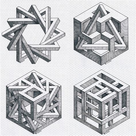 3d Geometric Drawing At Explore Collection Of 3d