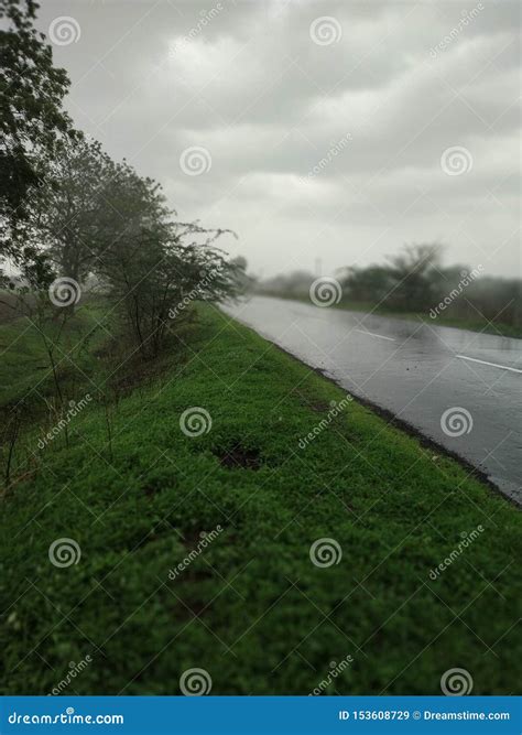 Monsoon Roads View Stock Image Image Of Mother Small 153608729