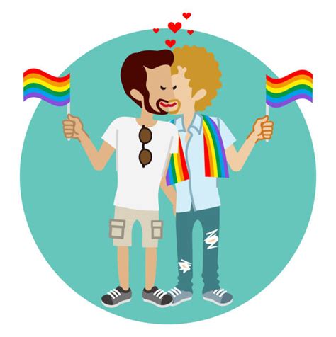 Clip Art Of Gay Men Kissing Men Illustrations Royalty Free Vector