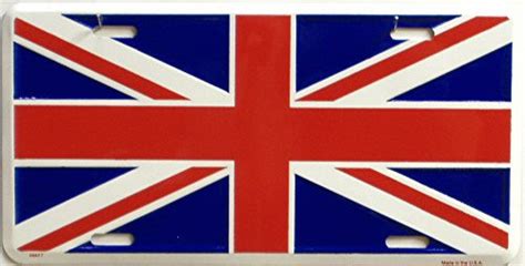 British Union Jack License Plate Old Time Signs
