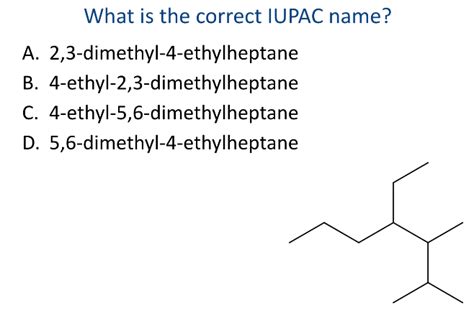 Solved What Is The Correct Iupac Name A