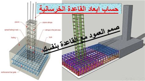 حساب ابعاد القاعدة اسفل العمود بشكل سريع تصميم القواعد المنفصلة Youtube