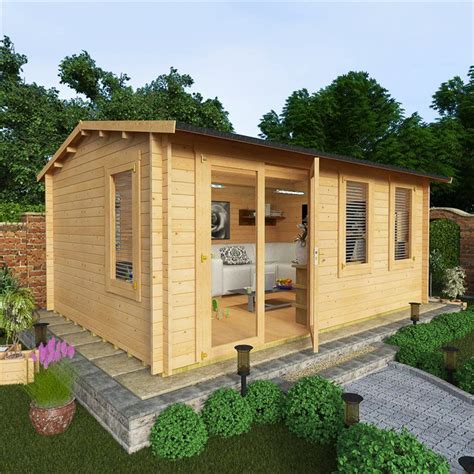 BillyOh Devon Log Cabin M X M Mm Thick Frame With Double Glazing Appx Tiny House