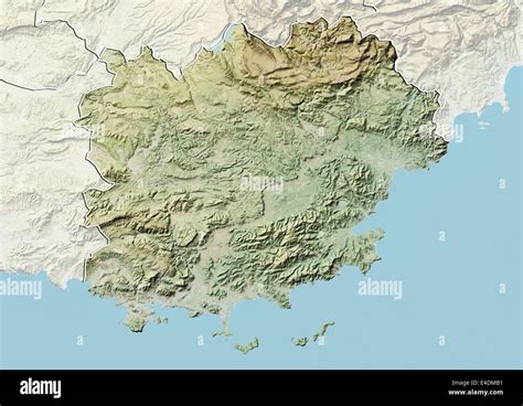 Departement Of Var France Relief Map Stock Photo Alamy