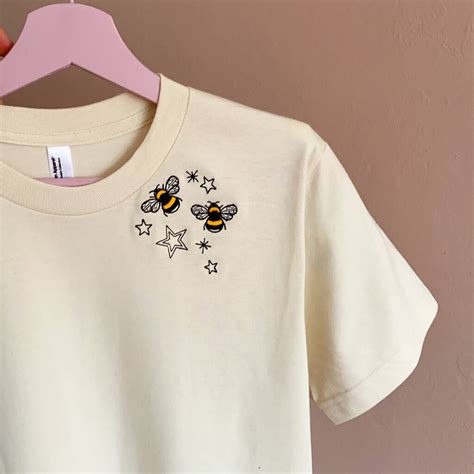 Embroidered Bumble Bees And Stars T Shirt By This Sweet Year