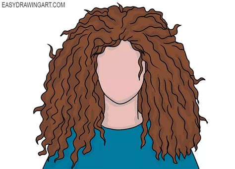 How To Draw Curly Hair Easy Drawing Art