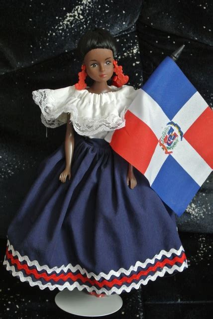 Dominicana Vintage Dolls Fashion Caribbean Flags