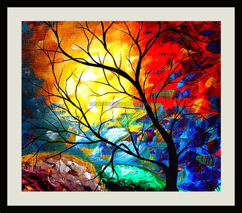 Colorful Tree Paintings Colorful Paintings Of Trees A Beautiful