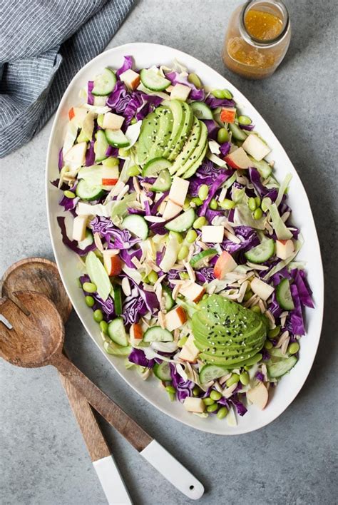 Cabbage Salad W Apple Cucumber And Avocado Life Is But A Dish