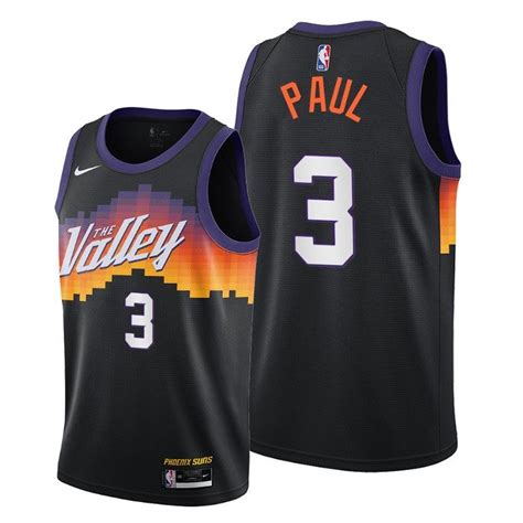 Men Phoenix Suns Chris Paul 2020 21 Black City Edition Jersey Choose Your Style With Us