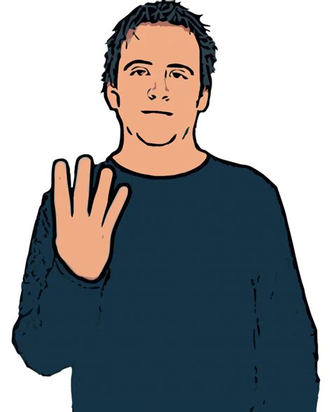 Four - British Sign Language (BSL) | British sign language, Sign language, British sign language ...