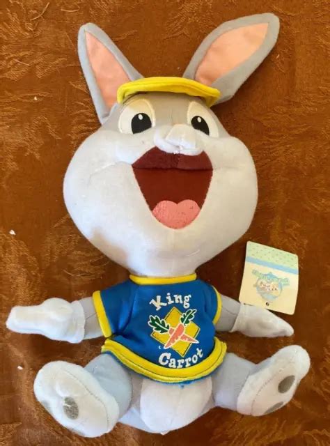 Looney Tunes Bugs Bunny King Carrot Baby Rabbit Bunny Plush Doll And Tag