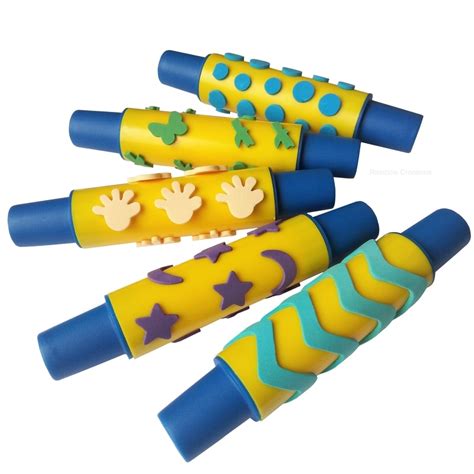 Patterned Rolling Pins For Play Dough Model Making Modelling