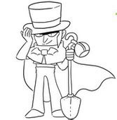 As his super attack, he sends a cloud of bats to damage enemies and heal himself!. Coloring Pages Brawl Stars - Morning Kids