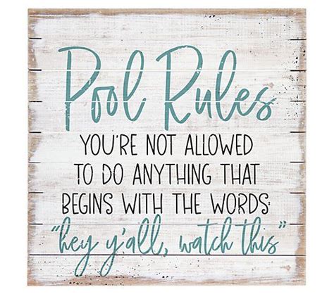 Pool Rules Wall Art Pool Rules Pool Signs Funny Pool Signs