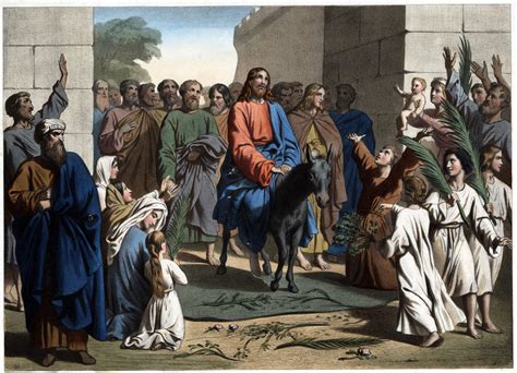 The Triumphant Entry Of Christ Into Jerusalem 19th Century Print