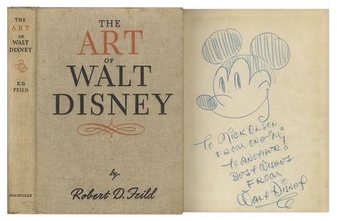 Lot Detail Walt Disney Signed Drawing Of Mickey Mouse Sketched